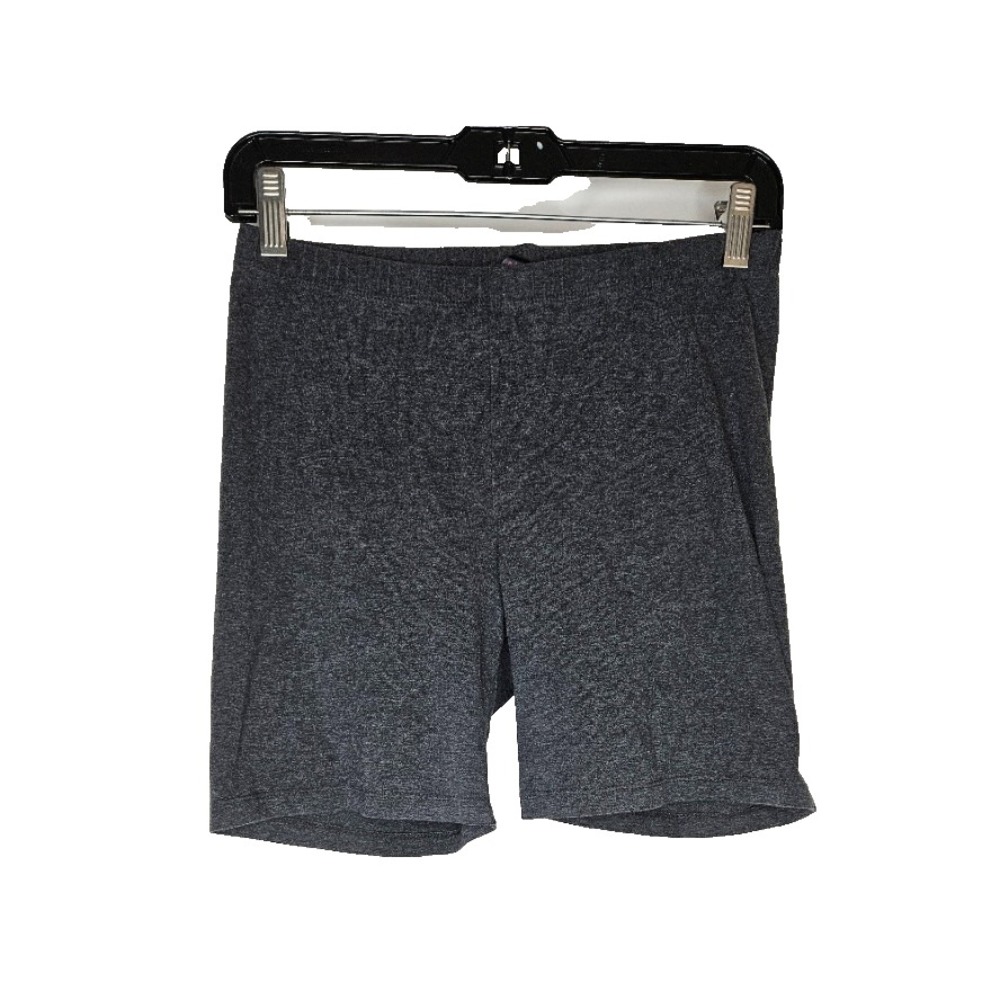 ElleLut Womens Biker Shorts L Charcoal Cotton Stretch Athleisure Y2K Minimalist
